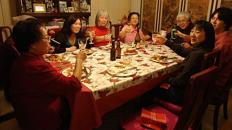 Elders' dinner table