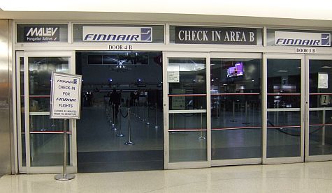JFK Terminal 8 Finnair checkin