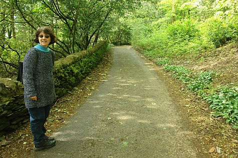 Ellen on the path up to Orrest Head