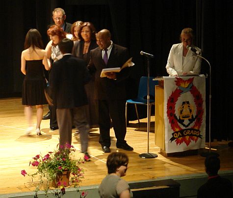 Ryan receiving diploma
